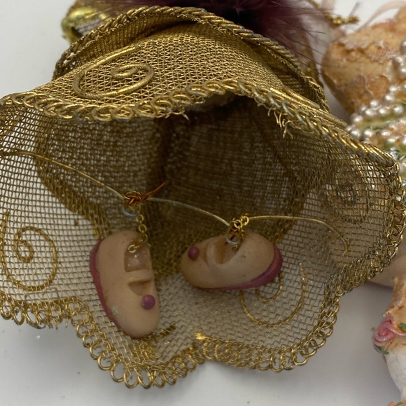 Two Victorian Style Dress Form Ornaments Vintage - Picture 8 of 13